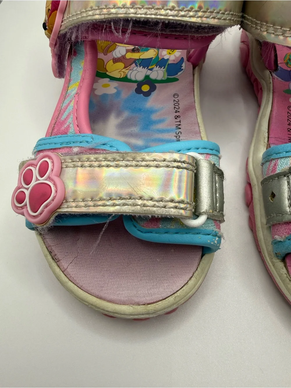 Paw Patrol Pink, Silver & Blue Light-Up Girls' Sandals